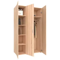 Шкаф Haaus Nero 3U 120 x 52см x 200 / ЛДСП / Дуб Сонома photo 2