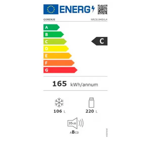 Frigider Gorenje NRC6194SXL4 cu congelator jos 326 l / 185 cm / Inox photo 9