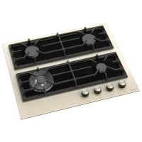 Газовая варочная панель Zanetti 1170 GC TURBO Закаленное стекло / Кремовый