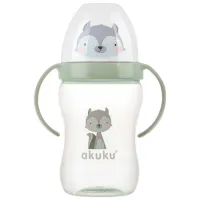 Sticluță Akuku A0220 240 ml 6 luni / Plastic / Green