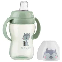 Sticluță Akuku A0220 240 ml 6 luni / Plastic / Green photo 2