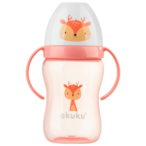 Sticluță Akuku A0221 240 ml 6 luni / Plastic / Pink photo 1