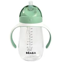 Бутылочка с соломинкой Beaba B913533 300 мл 6 месяцев / Пластик / Зеленый