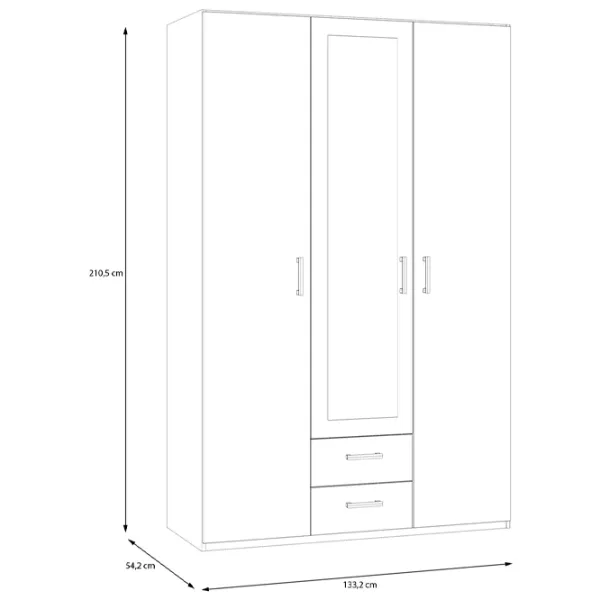Шкаф Fortuna Econobox 133.2 x 54.2см x 210.5 / ДСП / White photo 7
