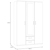 Dulap Fortuna Econobox 133.2 x 54.2 x 210.5 / DSP / White photo 7