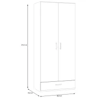 Dulap Fortuna Econobox 88.9 x 54.2 x 210.5 / DSP / White photo 6