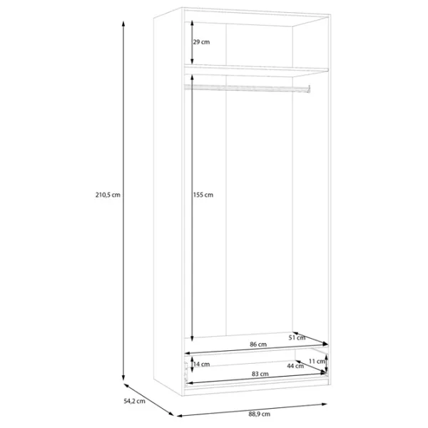 Шкаф Fortuna Econobox 88.9 x 54.2см x 210.5 / ДСП / White photo 8