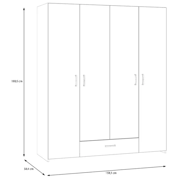 Шкаф Fortuna Econobox 159.1 x 54.4см x 190.5 / ДСП / White photo 5