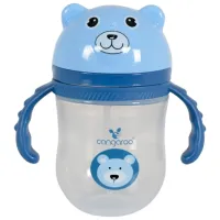 Бутылочка с соломинкой Cangaroo C0586 240 мл 6 месяцев / Полипропилен / Синий