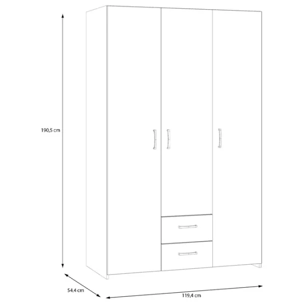 Шкаф Fortuna Econobox 119.4 x 54.4см x 190.5 / ДСП / White photo 6