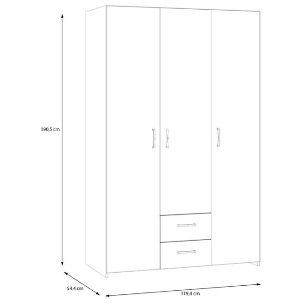 Шкаф Fortuna Econobox 119.4 x 54.4см x 190.5 / ДСП / White photo 6