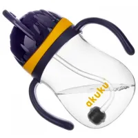 Sticluță cu pai Akuku A0165 280 ml 6 luni / Polipropilenă / Yellow photo 2