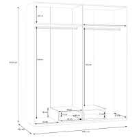 Шкаф Fortuna Econobox 177.5 x 54.2см x 210.5 / ДСП / White photo 7