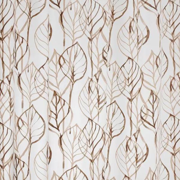 Perdea de duș Leaves 32618 200 x 180 cm / Vinil / Beige photo 3