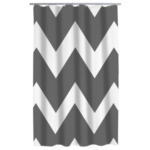 Шторка для ванной Pico 4104307 200 x 180 см / Textil / Grey photo 1
