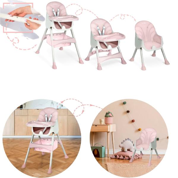 Scaun de masă Ricokids Milo (5488770) / 6 luni / Pink  photo 7