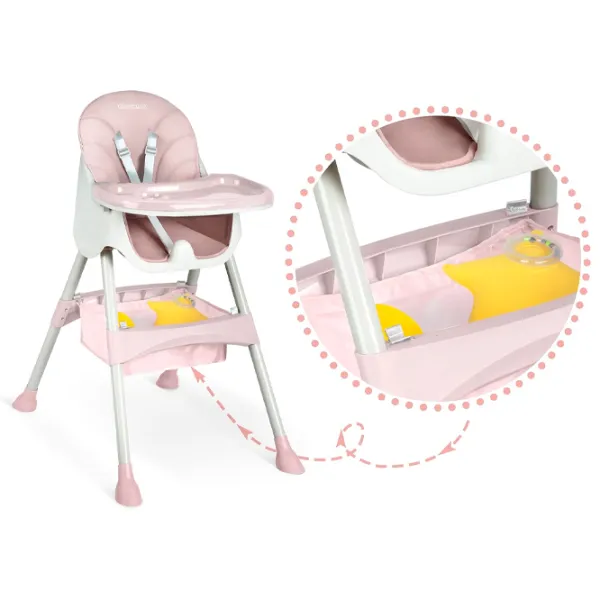 Scaun de masă Ricokids Milo (5488770) / 6 luni / Pink  photo 13