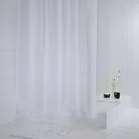 Шторка для ванной Diamond 48301 200 x 180 см / Textil / Белый photo 2