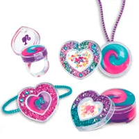 Креативный набор Cra-Z-Art Barbie Sparkling Sweet Heart Lip Gloss Lockets 884920340688 7+ / Разноцветный Розовый photo 3