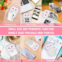 Foto imprimantă Eschen Thermal Portable Mini Printer / / Pink photo 5