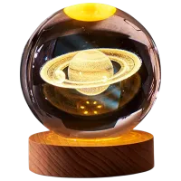 Lampă de noapte Desk lamp Saturn Transparent