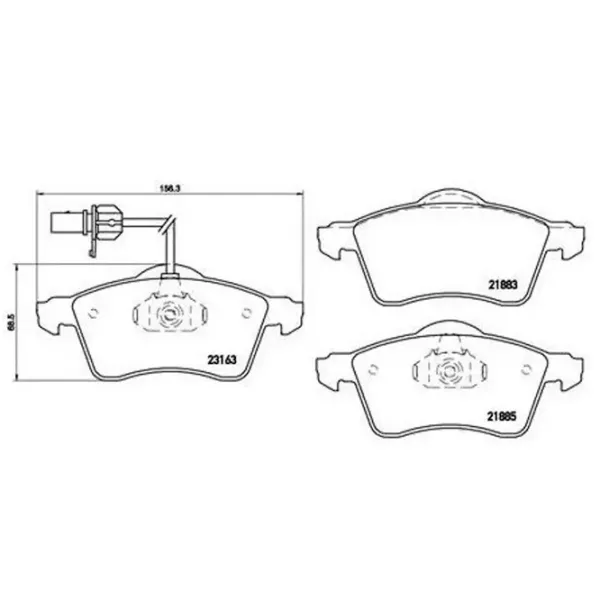 Plăcuțe de frână Aplus 71123AAP Față / Disk  photo 2 Plăcuțe de frână Aplus 71123AAP Față / Disk  photo 2