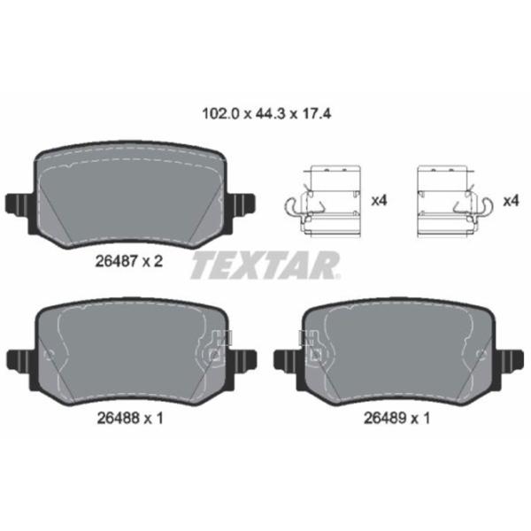 Тормозные колодки Textar 2648701 Задние / Дисковые  photo 2