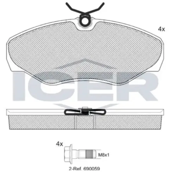 Plăcuțe de frână Icer LM1315-701 Față / Disk  photo 4 Plăcuțe de frână Icer LM1315-701 Față / Disk  photo 4