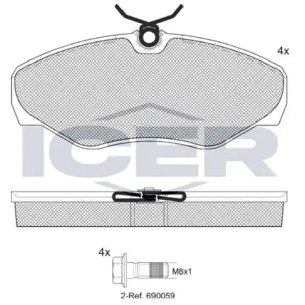 Plăcuțe de frână Icer LM1315-701 Față / Disk  photo 4 Plăcuțe de frână Icer LM1315-701 Față / Disk  photo 4