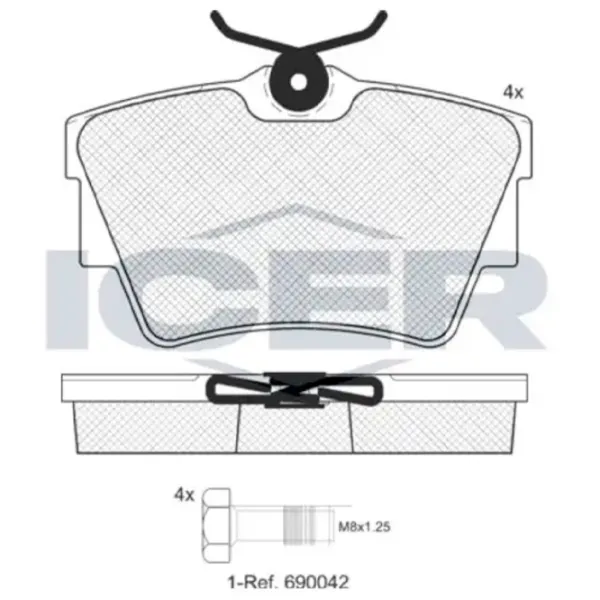Plăcuțe de frână Icer LM1351-700 Spate / Disk  photo 4 Plăcuțe de frână Icer LM1351-700 Spate / Disk  photo 4