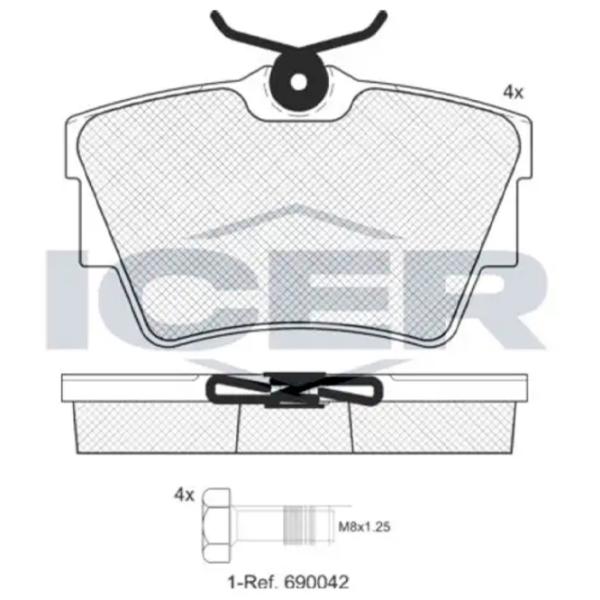 Plăcuțe de frână Icer LM1351-700 Spate / Disk  photo 4 Plăcuțe de frână Icer LM1351-700 Spate / Disk  photo 4