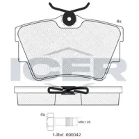 Тормозные колодки Icer LM1351-700 Задние / Дисковые photo 4