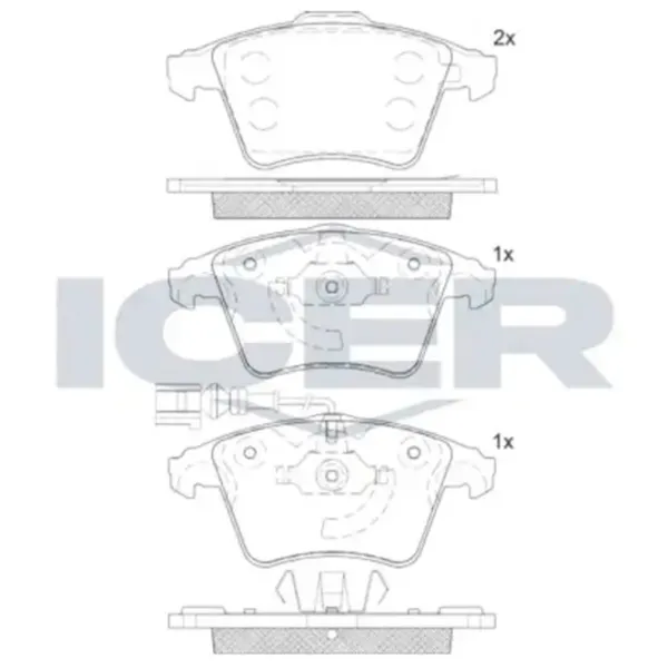 Plăcuțe de frână Icer LM1779 Față / Disk  photo 2 Plăcuțe de frână Icer LM1779 Față / Disk  photo 2