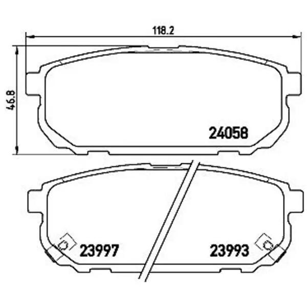Тормозные колодки Aplus 71296AAP Задние / Дисковые  photo 2 Тормозные колодки Aplus 71296AAP Задние / Дисковые  photo 2