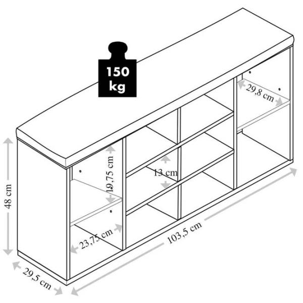 Dulap pentru încălțăminte Kesper 15983 48 x 103.5 x 29.5 /Red /Red photo 4 Dulap pentru încălțăminte Kesper 15983 48 x 103.5 x 29.5 /Red /Red photo 4