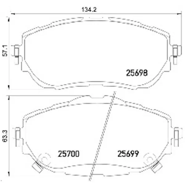 Plăcuțe de frână Aplus 71194AAP Față / Disk  photo 2 Plăcuțe de frână Aplus 71194AAP Față / Disk  photo 2