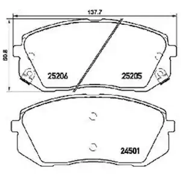 Plăcuțe de frână Aplus 71198BAP Față / Disk  photo 2 Plăcuțe de frână Aplus 71198BAP Față / Disk  photo 2
