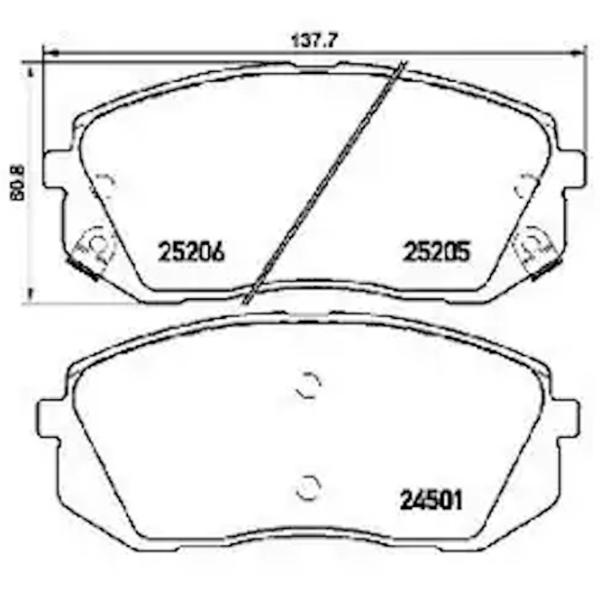 Plăcuțe de frână Aplus 71198BAP Față / Disk  photo 2 Plăcuțe de frână Aplus 71198BAP Față / Disk  photo 2