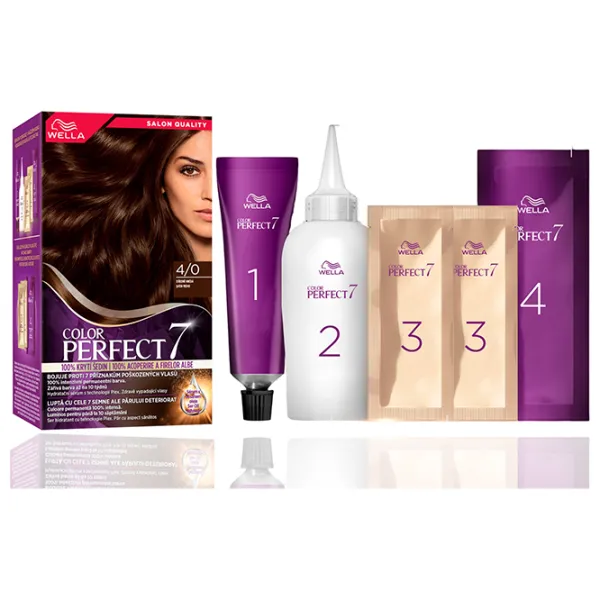 Краска для волос Wella Color Perfect Код цвета: 4/0, 135 мл photo 2 Краска для волос Wella Color Perfect Код цвета: 4/0, 135 мл photo 2