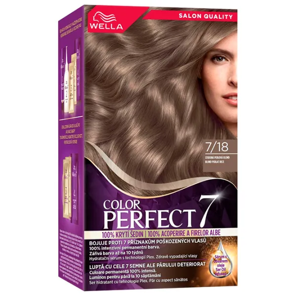 Краска для волос Wella Color Perfect Код цвета: 7/18, 135 мл photo 1