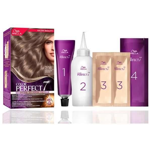 Краска для волос Wella Color Perfect Код цвета: 7/18, 135 мл photo 4