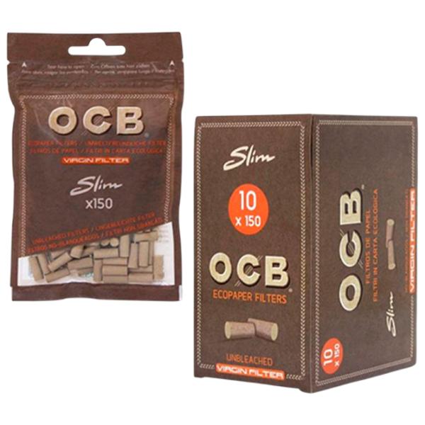 Filtre pentru țigări OCB Virgin Biodegradable Slim 150 / 6 mm photo 1