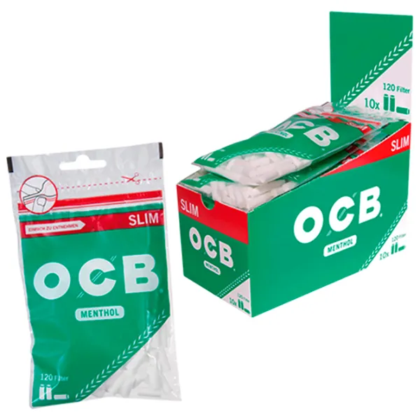 Filtre pentru țigări OCB Slim Menthol 150 / 6 mm photo 1