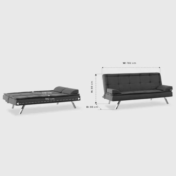 Canapea Fabulous Plus 65-003 (5752902) Velur / Black photo 3