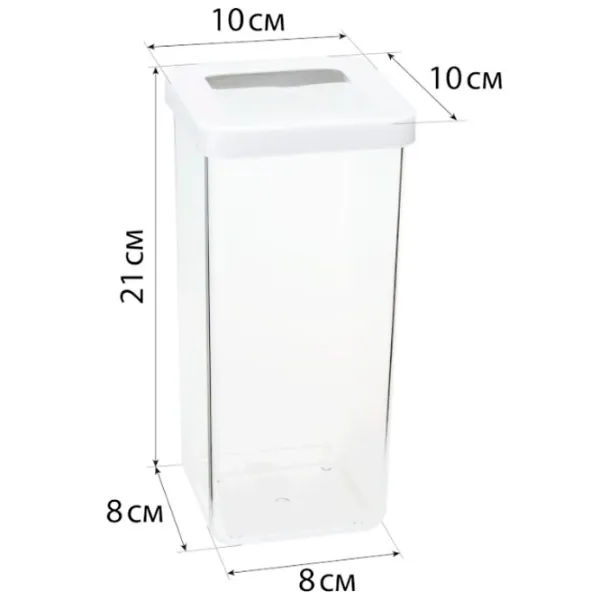Rezervor de stocare Idea М1293 1.4 l / Plastic / Transparent photo 3 Rezervor de stocare Idea М1293 1.4 l / Plastic / Transparent photo 3