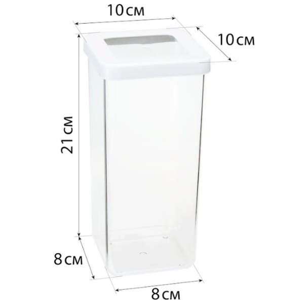 Rezervor de stocare Idea М1293 1.4 l / Plastic / Transparent photo 3 Rezervor de stocare Idea М1293 1.4 l / Plastic / Transparent photo 3