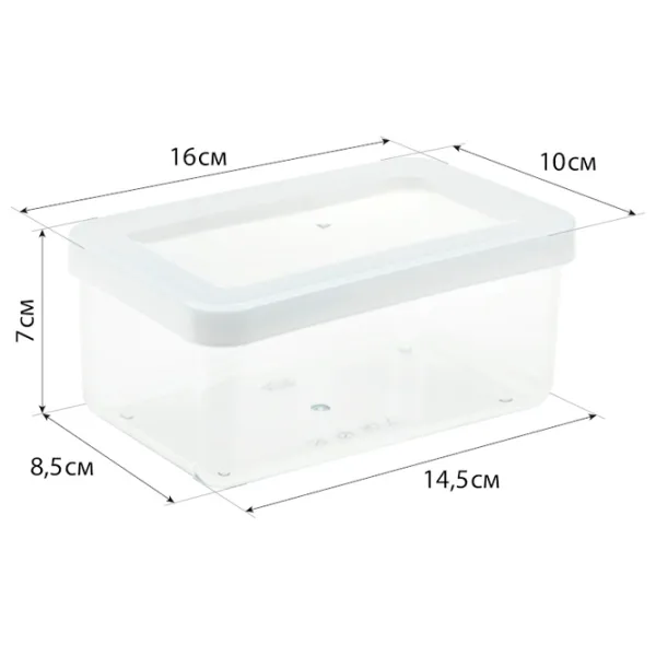 Rezervor de stocare Idea М1298 0.8 l / Plastic / Transparent photo 3