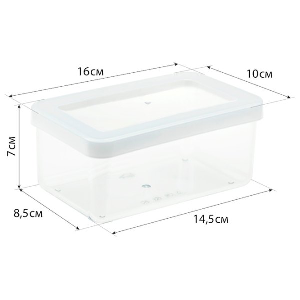 Rezervor de stocare Idea М1298 0.8 l / Plastic / Transparent photo 3