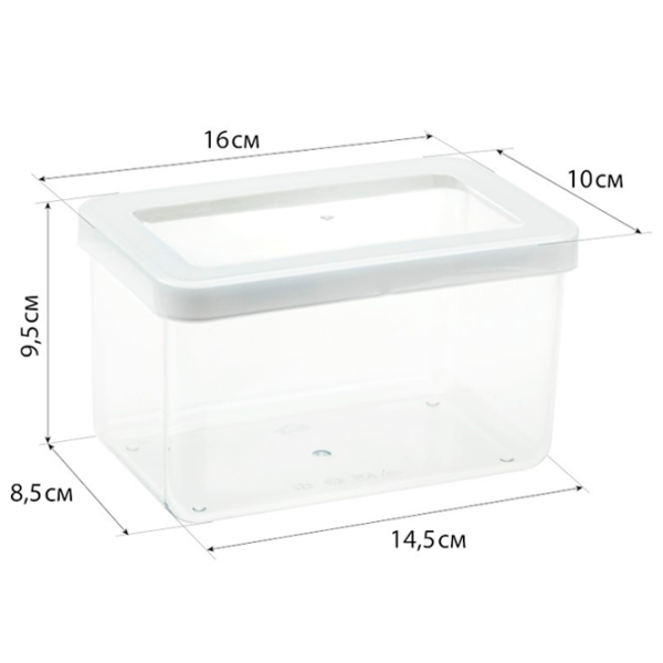 Rezervor de stocare Idea М1296 1.1 l / Plastic / Transparent photo 3