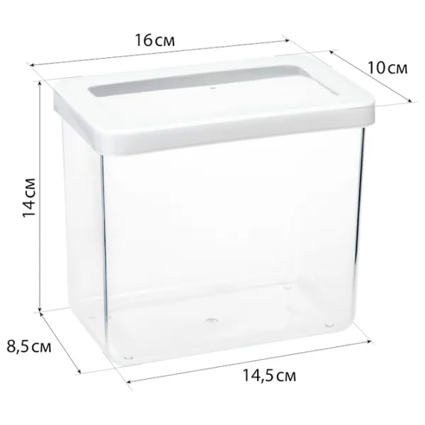 Rezervor de stocare Idea М1297 1.7 l / Polistiren / Transparent photo 3